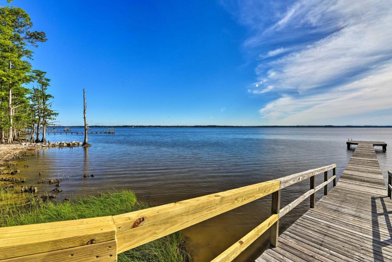 Bayfront Blounts Creek Home Private Beach And Dock! Whichard Beach Dış mekan fotoğraf